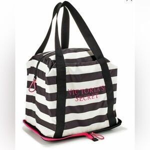 NWT Victoria's Secret Striped Packable Convertible Travel Weekender Bag